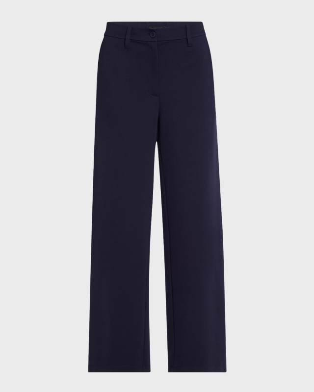 Straight-Leg Flex Ponte Trousers